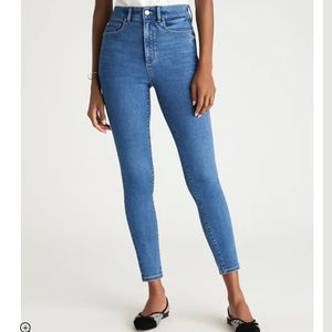 Ann Taylor Curvy Sculpting Pocket Mid Rise Skinny Jeans Vintage Stone Wash 10